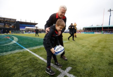 The match ball is delivered before the Heineken European Cup match between Saracens and Ospreys at Allianz Park, Hendon, London - 23/11/2019 ©Matthew Impey / Wired Photos Picture by Matt Impey +44 7789 130347 Twitter: @wiredphotos Instagram: matthew_impey_photos